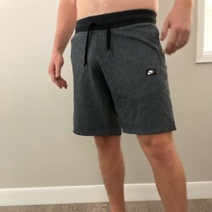 Nike Heathered Grey Cotton Sweat shorts